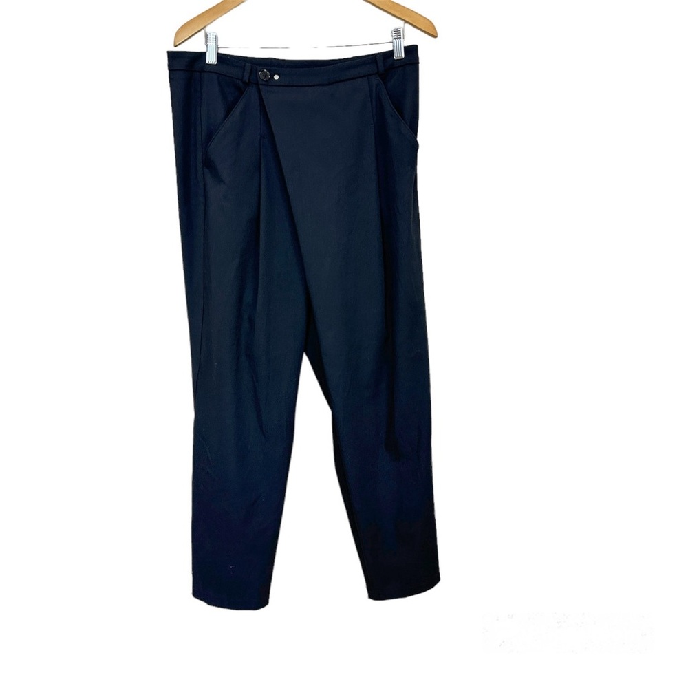 HIGH Everyday Couture Black Front Wrap Slacks‎ Pants Women’s Sz 12 US